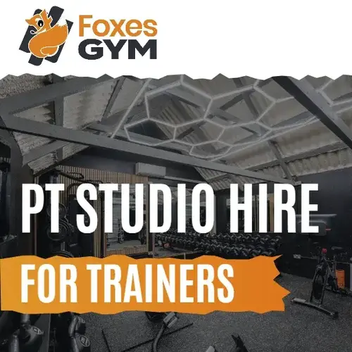 Foxes Gym card: PT studio hire for personal trainers, at Foxes Farm, Eight Ash Green near Colchester