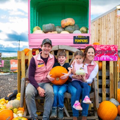 Guy and Emily pumpkin farmers